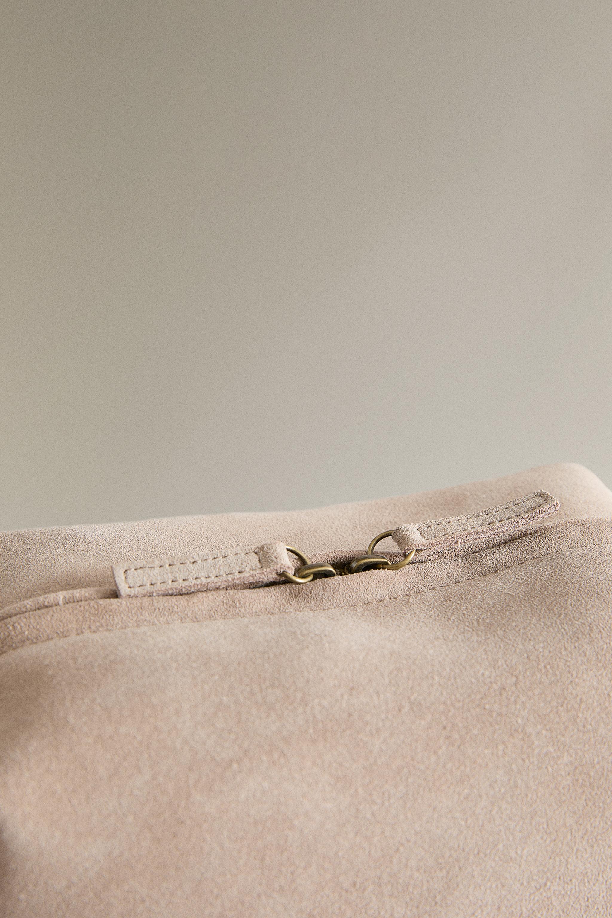 MEDIUM SPLIT SUEDE MAKEUP BAG